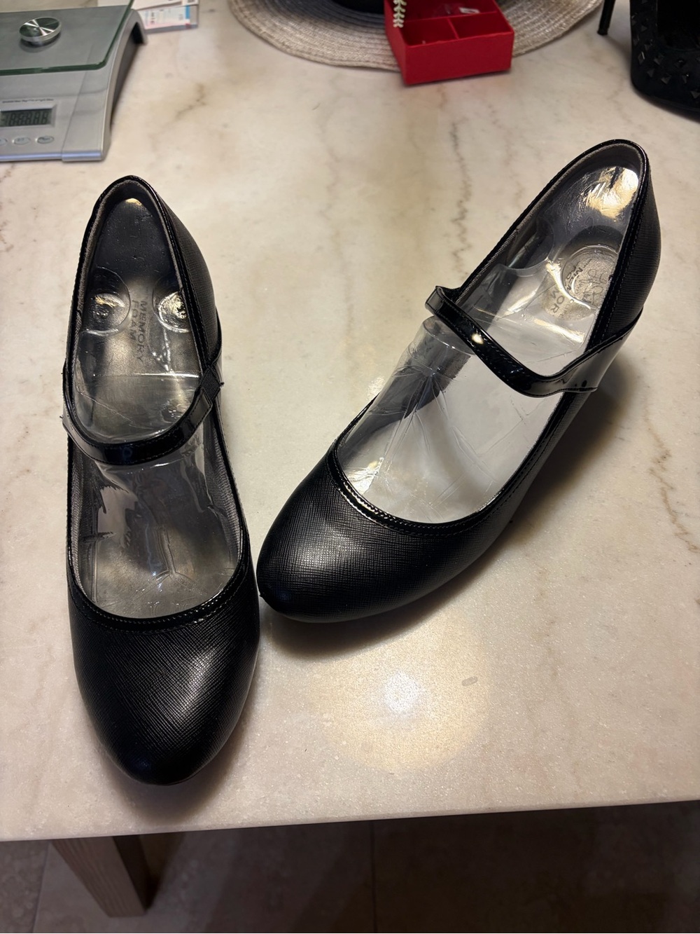 Life Stride Black Mary Jane Heel Pumps
